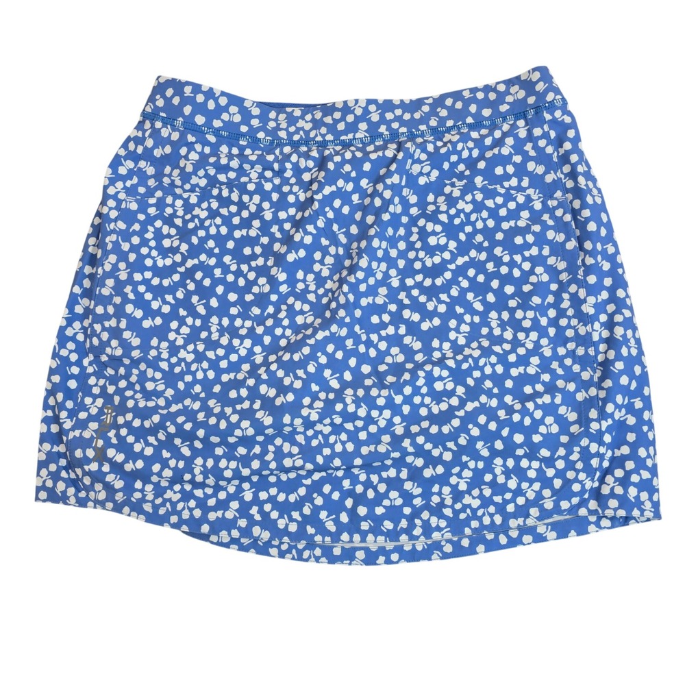 RLX Ralph Lauren Golf Concept 1 Blue Multi Dot Print Skort Womens Size Small NEW